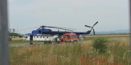 Victimele au fost transportate cu elicopterul la spital. FOTObrasovultau.ro