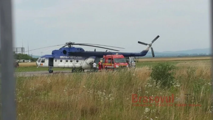 Victimele au fost transportate cu elicopterul la spital. FOTObrasovultau.ro