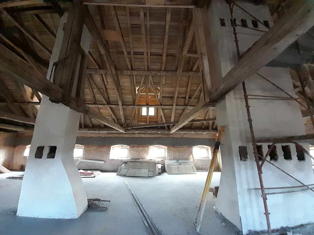 Conacul Mocioni de la Foeni în timpul restaurării FOTO Ștefan Both