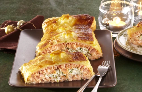 Puff pastry salmon + steps jpeg