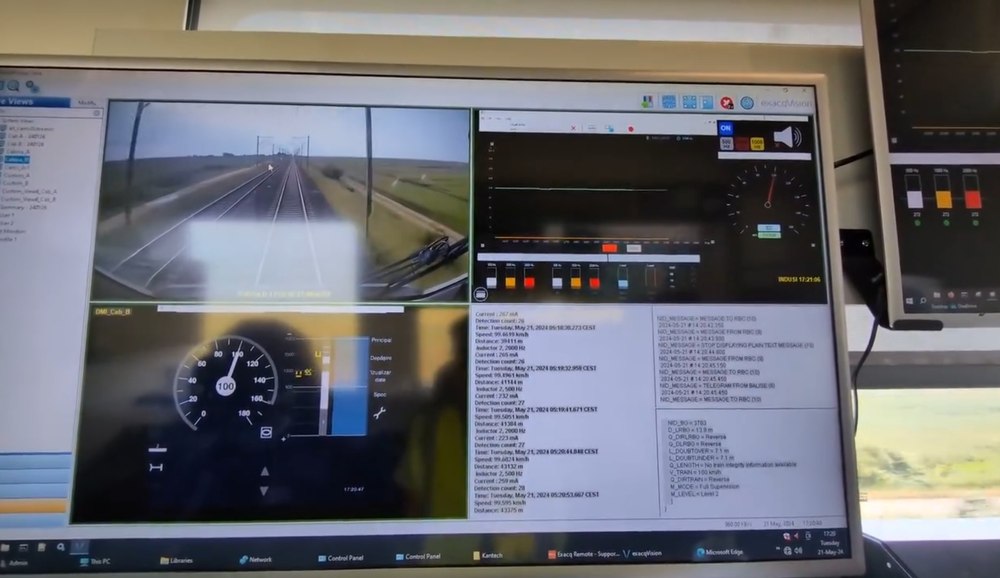 Tren-laborator CFR, test pe o linie de cale ferată. Viteza a fost de 160 km/h VIDEO