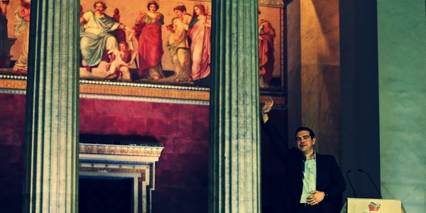 Alexis Tsipras - liderul partidului de stânga Syriza  FOTO