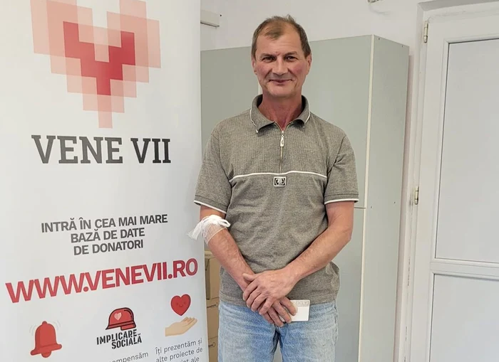 Bărbatul a donat sânge de 84 de ori FOTO Centrul de Transfuzie Sanguină Alba Iulia