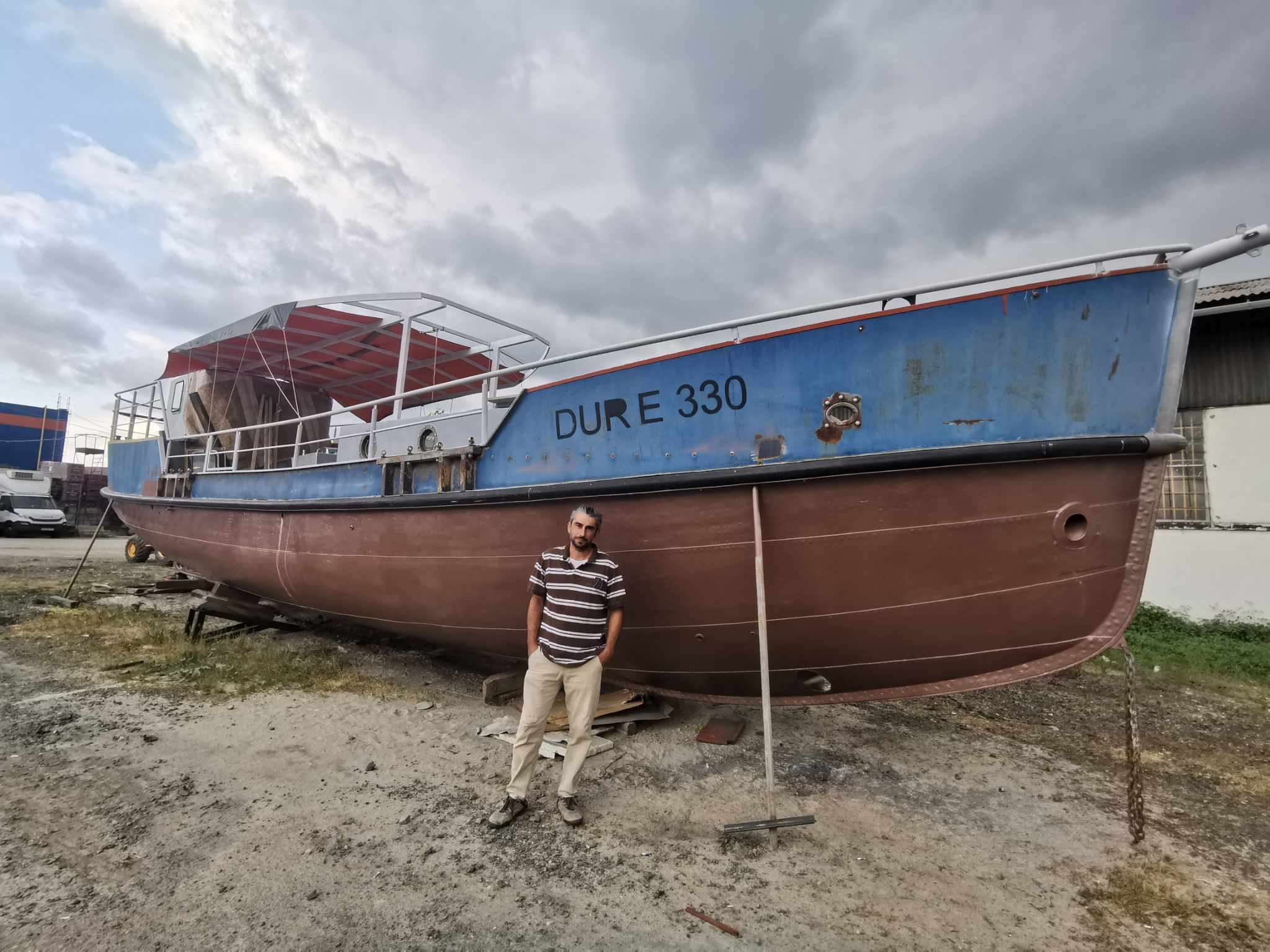 Ambarcațiune veche de luptă cu focul și gheața pe Bega. Detalii despre vasul din 1948 construit în Germania.