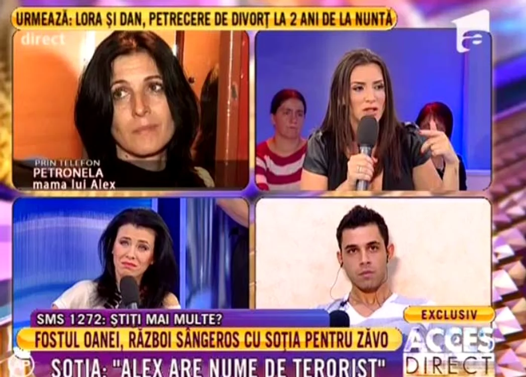 
    Alexandra continuă războiul cu fostul Oanei ZăvoranuFoto: captură Antena 1  