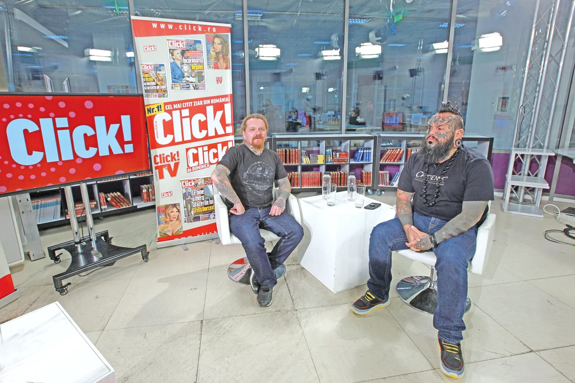 Emilio, în platoul  Click! Live alături  de Costi Azoiței,  organizator ITCB 