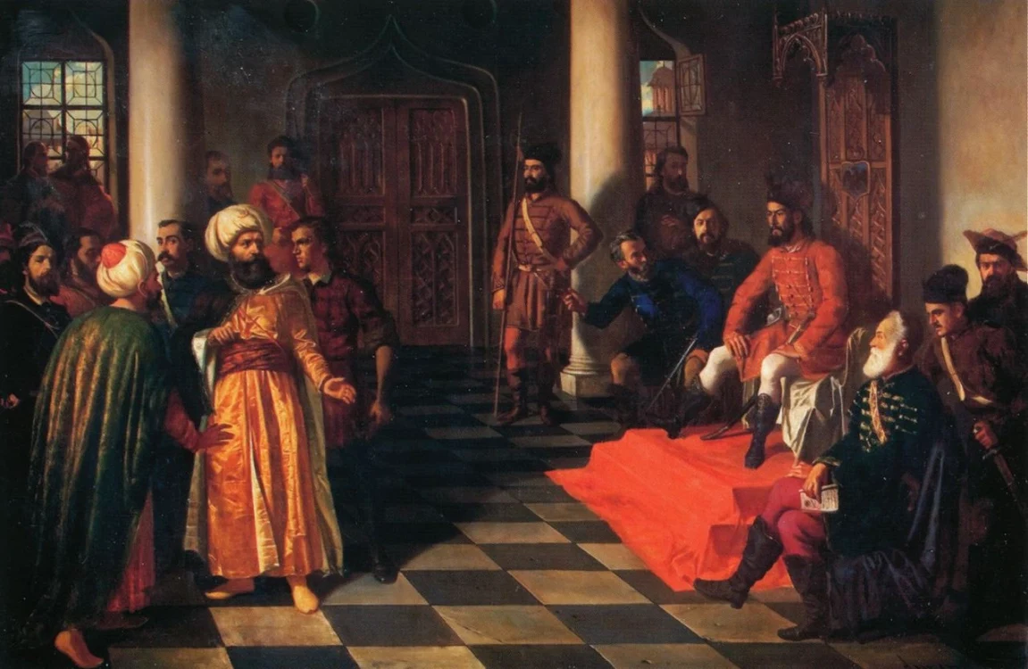 Solii turci la Vlad Ţepeş. Tablou de Teodor Aman.