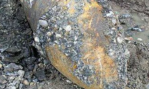 Bombă din cel de al Doilea Război Mondial, găsită în apropierea unei benzinării jpeg