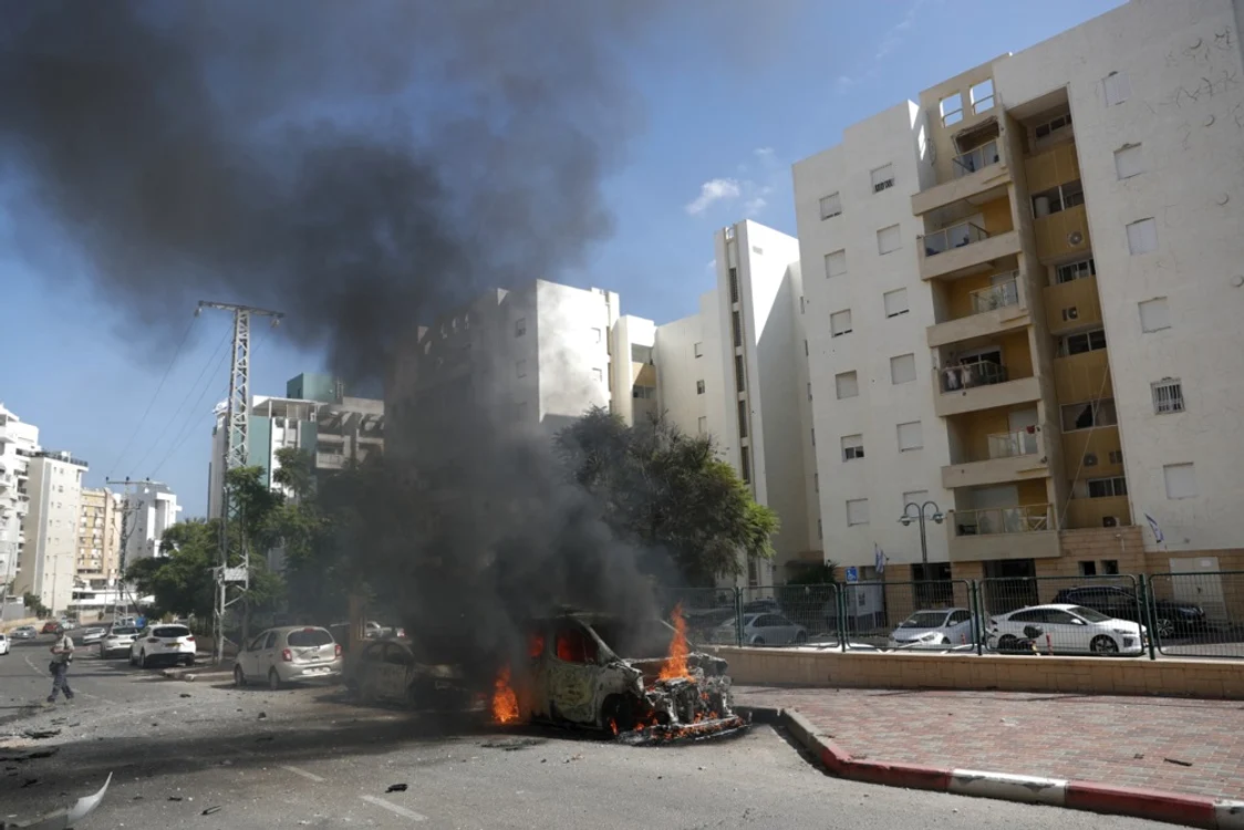 Rachetă căzută la Ashkelon FOTO EPA-EFE