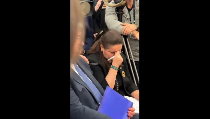 Ambasadoarea Ucrainei a avut o reacție emoțională în timpul disputei FOTO Captură video