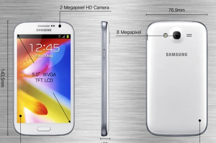 Samsung Galaxy Grand este mai mare, dar asemănător modelului S3. FOTO Samsung