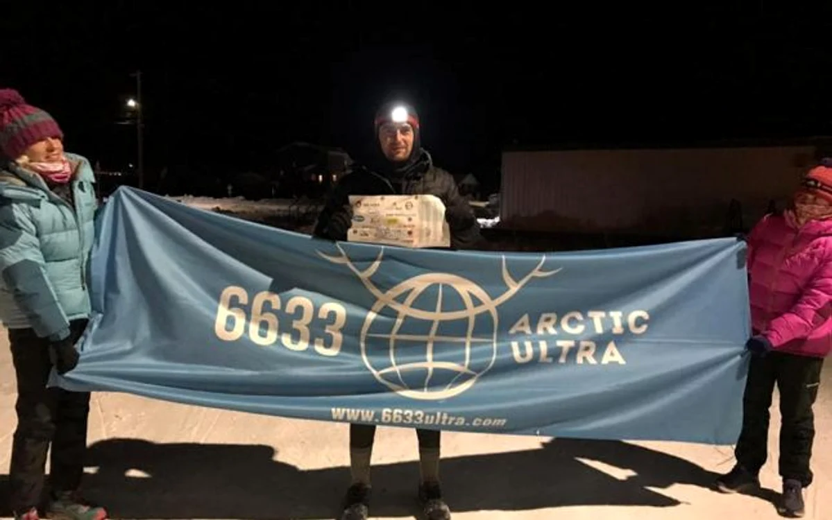 Crişan Pop Vlad Adrian, câştigătorul cursei scurte a ultramaratonului 6633 Artic Ultra  FOTO: Facebook 6633 Artic Ultra