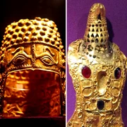 Brățările, coiful de aur și tezaurul de la Pietroasa  Foto Daniel Guță  Wikipedia jpg