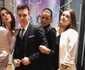 Printesa Stephanie de Monaco , alături de copiii ei, Pauline (stânga) şi Louis Ducruet, şi de nora sa, Marie (dreapta)