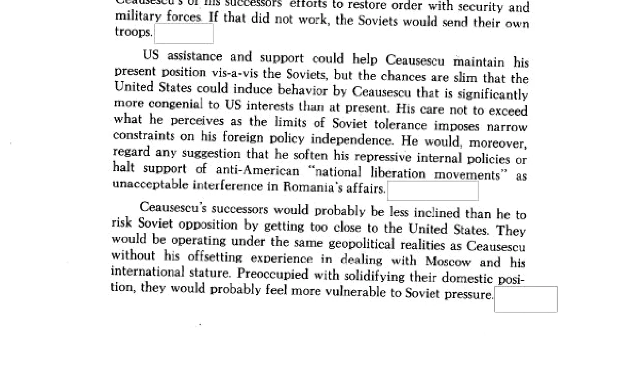 cia ceausescu 1983
