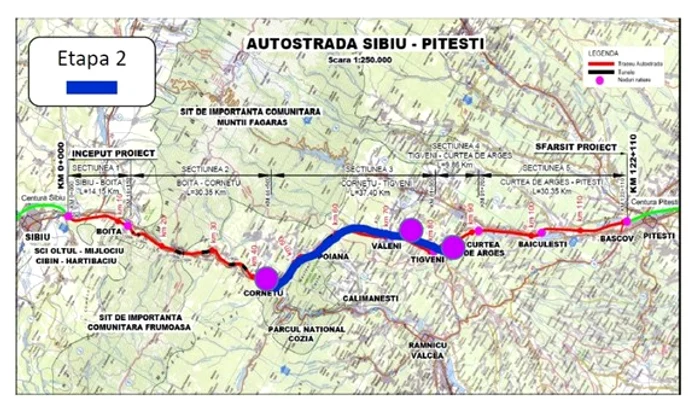 
    Autostrada Sibiu-Pitești va traversa munții și, între Boița și Cornetu, va avea 7 tuneluri  
