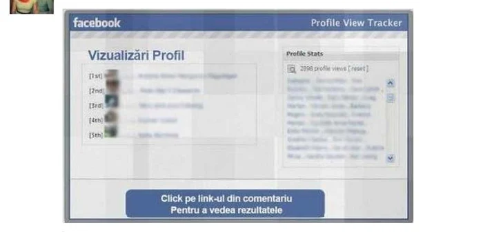 Aplicaţia se foloseşte de orgoliul utilizatorilor de Facebook şi se răspândeşte cu rapiditate