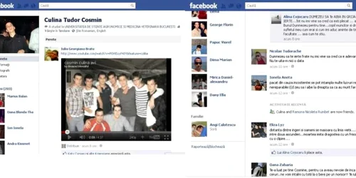 Pagina de Facoobook a tânărului Tudor Culina 