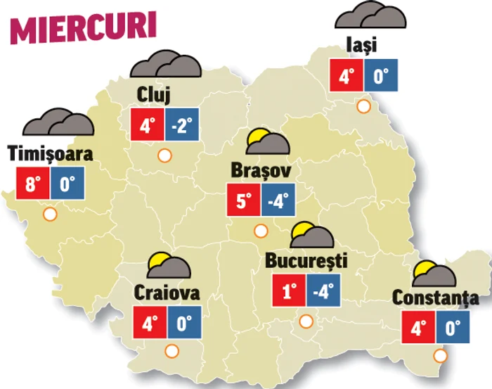 Prognoza meteo 27 ianuarie anunță că temperaturile continuă să crească în toată țara