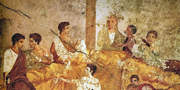 Pompeii family feast painting Naples jpg