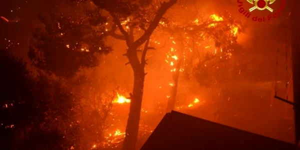 Incendii de vegetaţie în Sicilia 30 august 2020 FOTO EPA-EFE