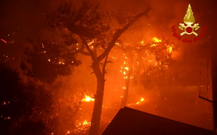 Incendii de vegetaţie în Sicilia 30 august 2020 FOTO EPA-EFE