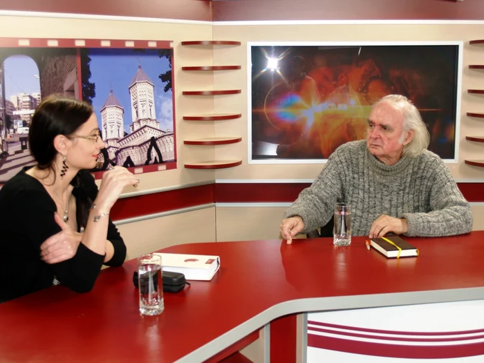Cu Emil Brumaru înainte de începerea emisiunii TV