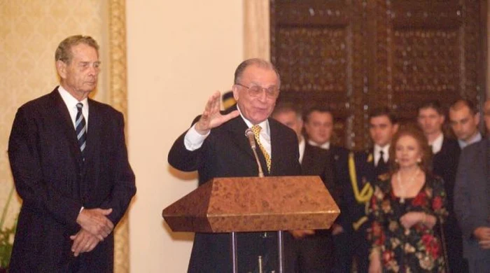 Regele Mihai I şi Ion Iliescu