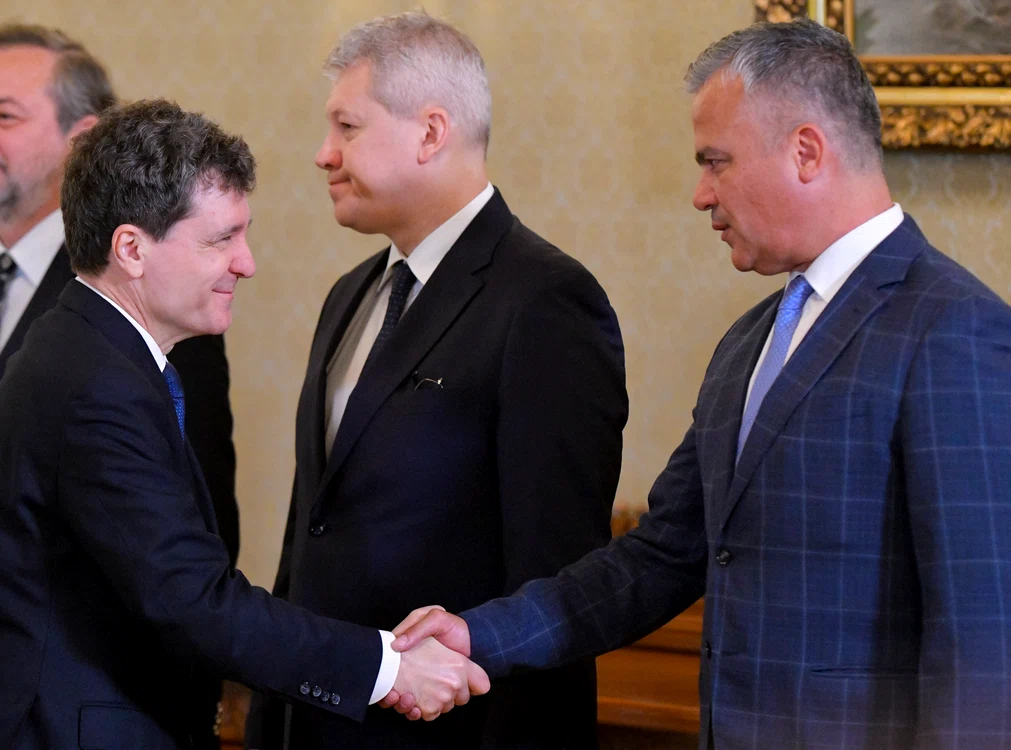 Nicușor Dan și Adrian Veștea la consultări politice la Cotroceni