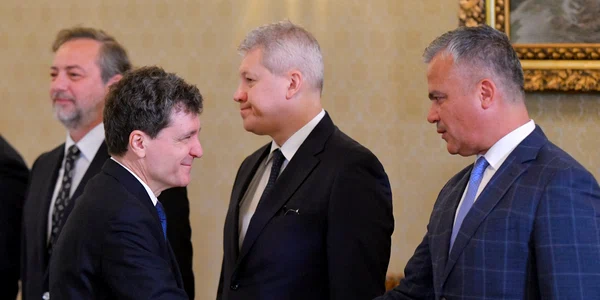 Nicușor Dan și Adrian Veștea FOTO Mediafax 
