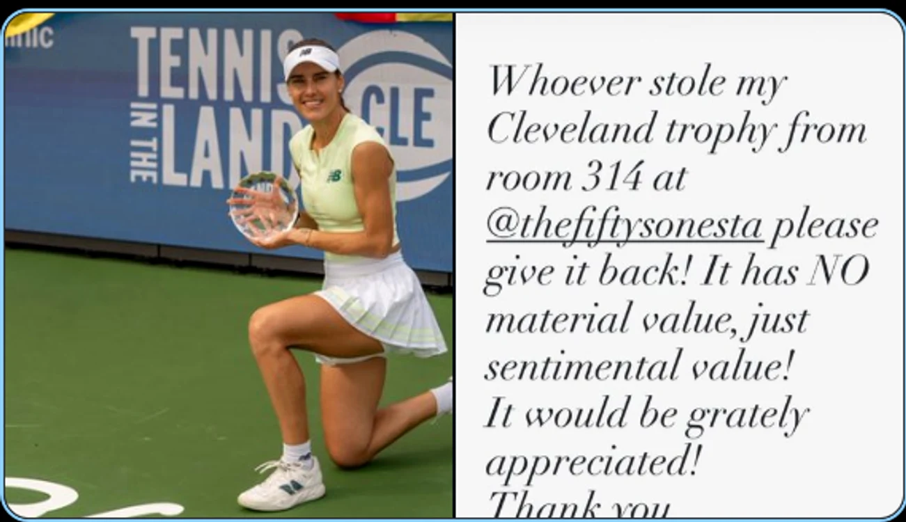 Sorana a rămas fără trofeul câștigat la Cleveland. Foto Instagram