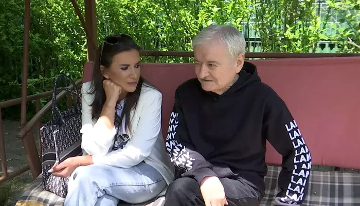Irinel Columbeanu, alături de jurnalista Mara Bănică.