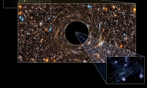 Cele două găuri negre au masa de cel puţin 9,7 miliarde de ori mai mare decât a Soarelui  jpeg
