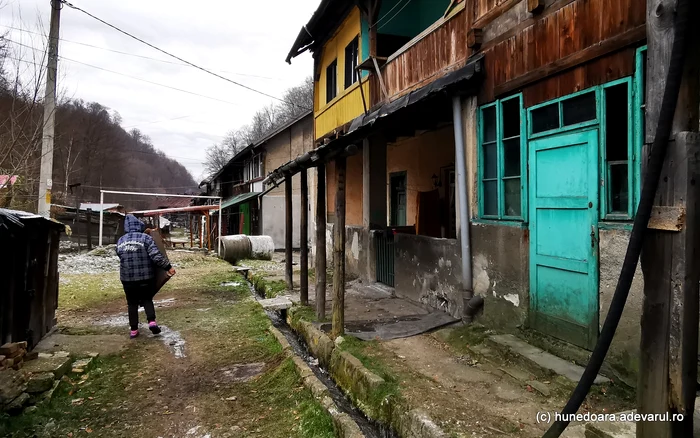 Iuliana își cară mobilierul pentru a-l transforma în lemne de foc. Foto: Daniel Guță