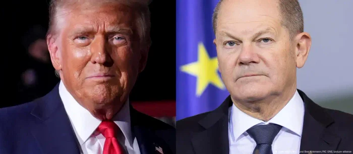 Donald Trump și Olaf Scholz