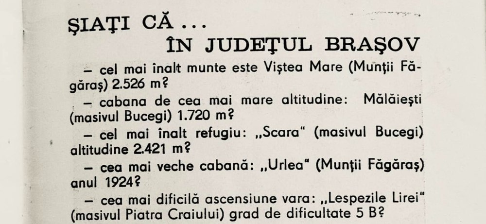 Superlativele montane ale Brașovului, publicate în perioada comunistă. Câte dintre ele au rămas