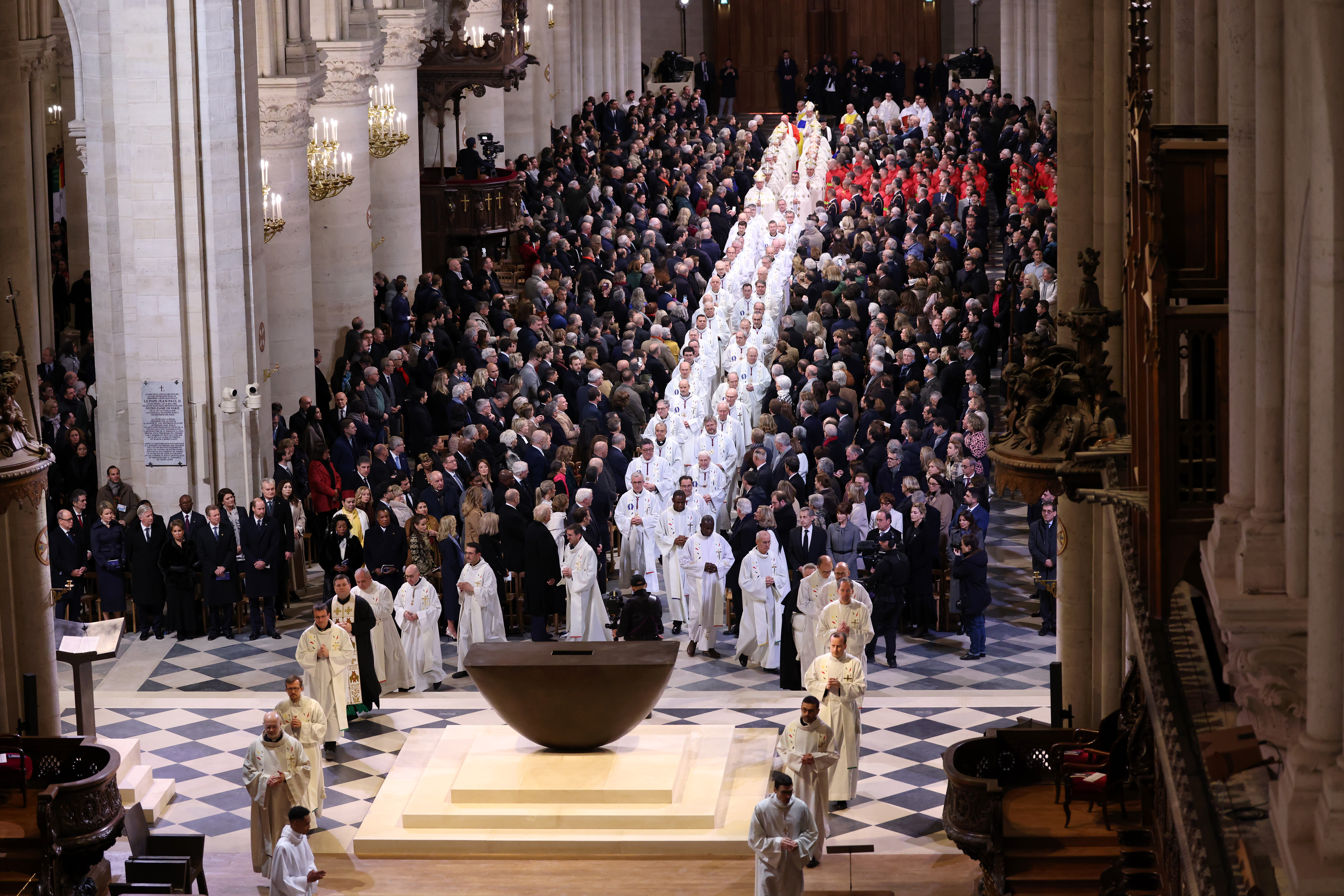 ceremonia de redeschidere a Notre-Dame din Paris. FOTO: Getty Images