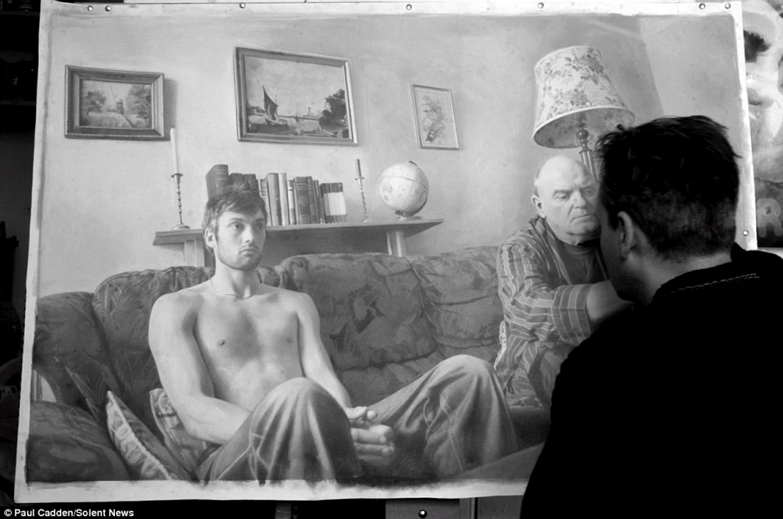 Fotografie în creion realizată de Paul Cadden