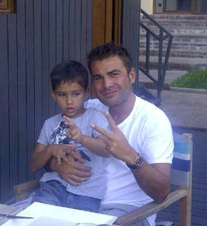 Adrian Mutu şi Edan, fiul Vicăi Blochina şi al lui Victor Piţurcă (Foto: Facebook)