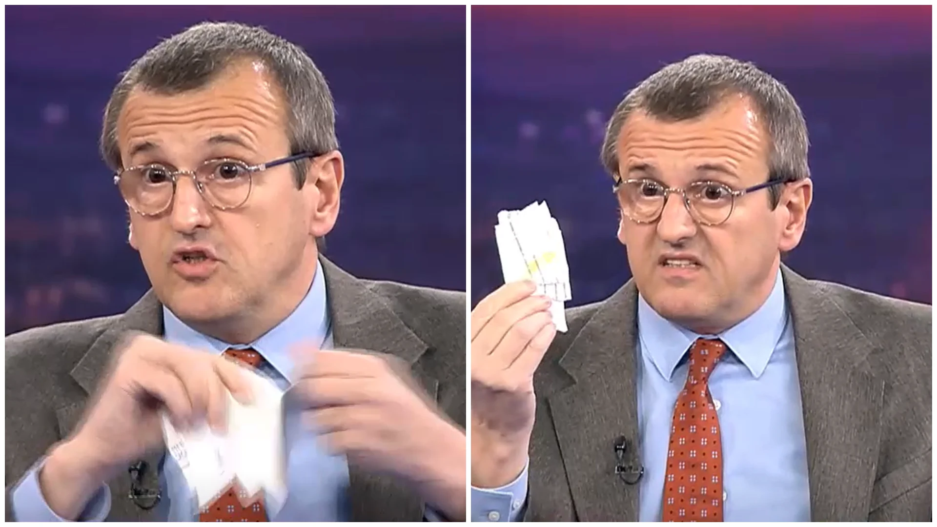 Gest extrem în direct la TV: un profesor și-a rupt diploma de doctor, nemulțumit de noile măsuri pregătite de Guvern: „Asta este valoarea studiilor”