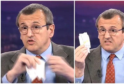 Politologul Cristian Preda si a rupt diploma de doctorat in direct la digi24. FOTO: captură video Digi24