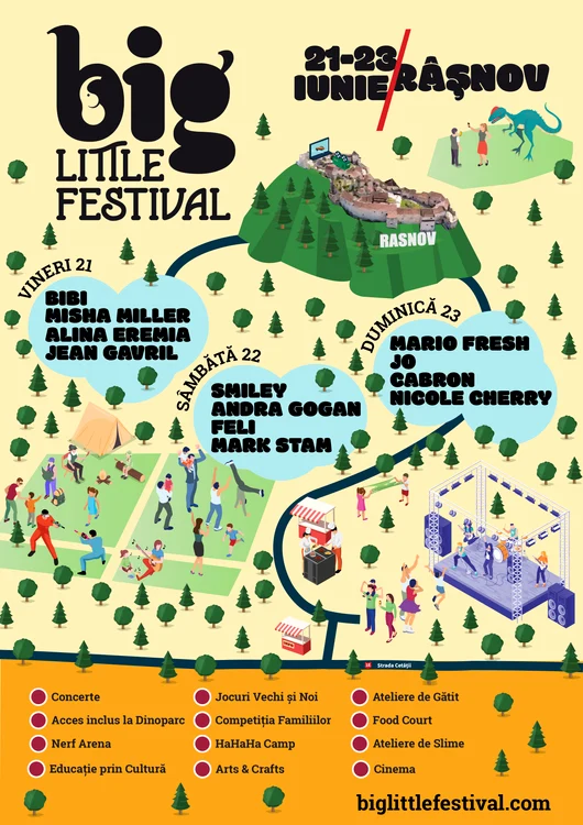 Afis cu program Big Little Festival jpg
