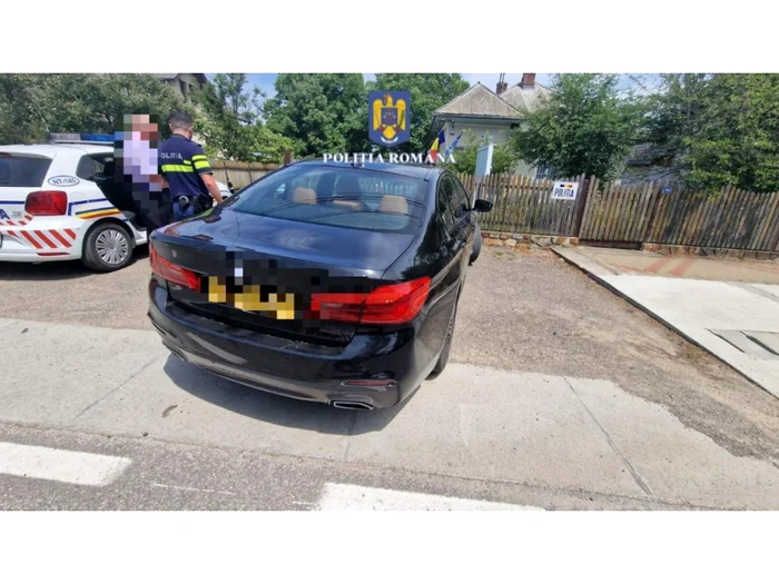 BMW-ul a fost indispozibilizat FOTO Poliția Neamț