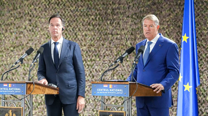 Klaus Iohannis și Mark Rutte Foto presidency.ro