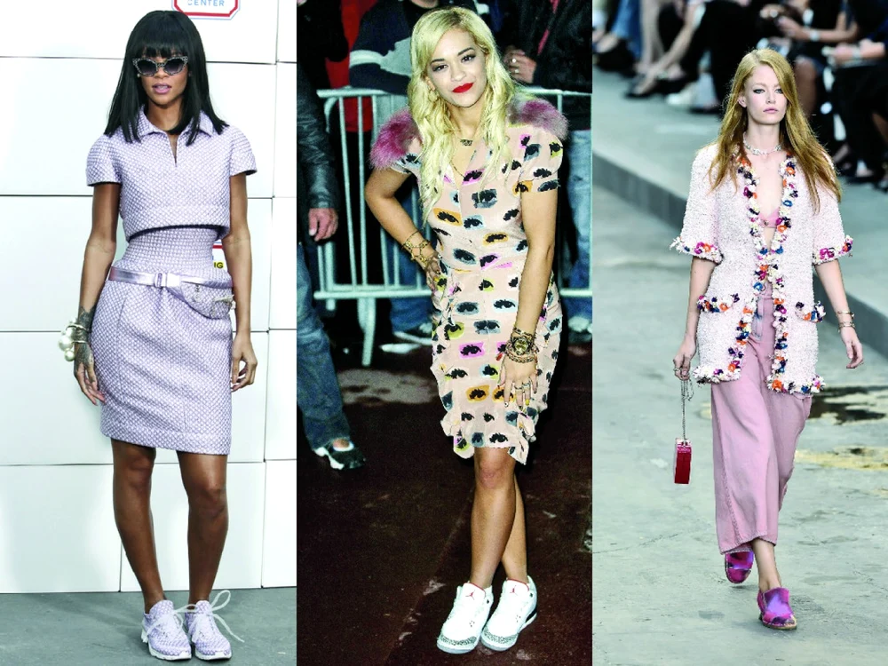 Rihanna, Rita Ora şi ţinută din prezentare Chanel (imaginele întregi se găsesc în text) FOTO Guliver, Getty Images, AP