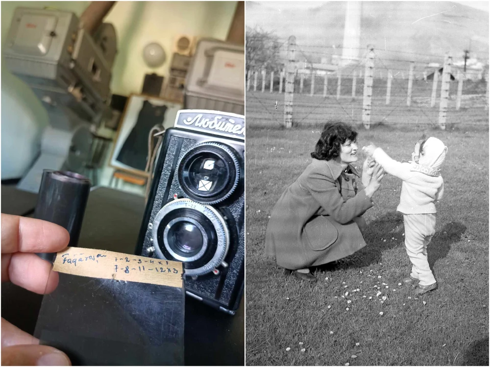 Aparatul foto și una dintre pozele de pe unul dintre filme FOTO Ioana Ciolea