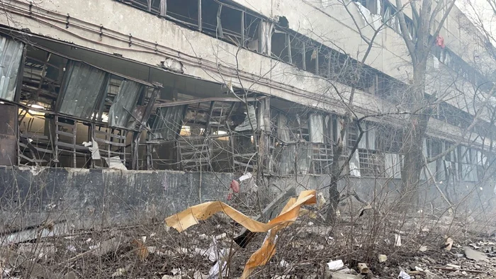 Consecințele loviturilor cu rachete în Kramatorsk. Foto: Nexta TV via Twitter
