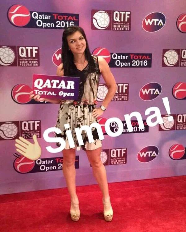 Simona Halep, la petrecerea jucătoarelor de la Doha
