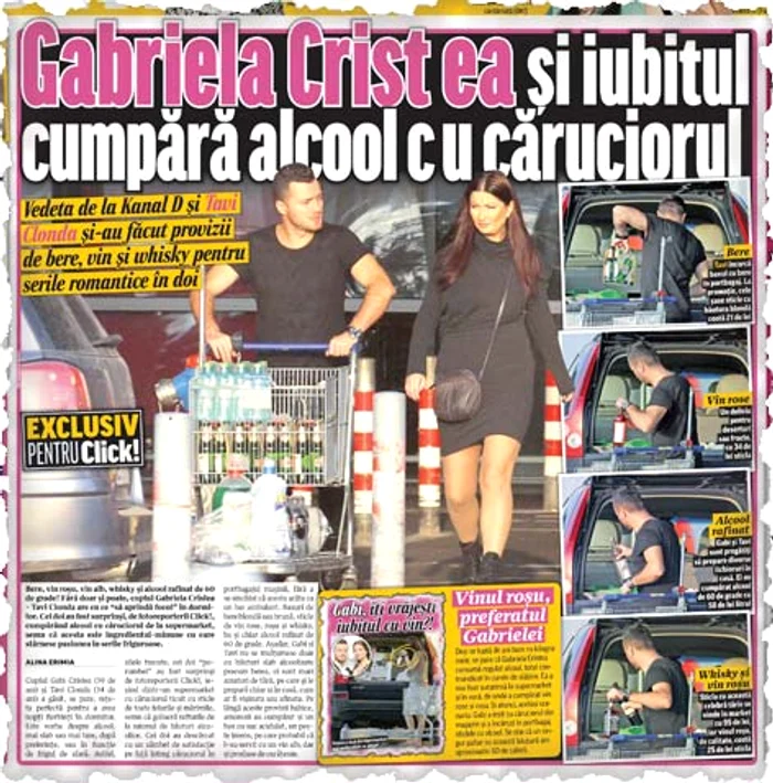 Luna trecută, Gabi  şi Tavi cărau alcool  cu căruciorul