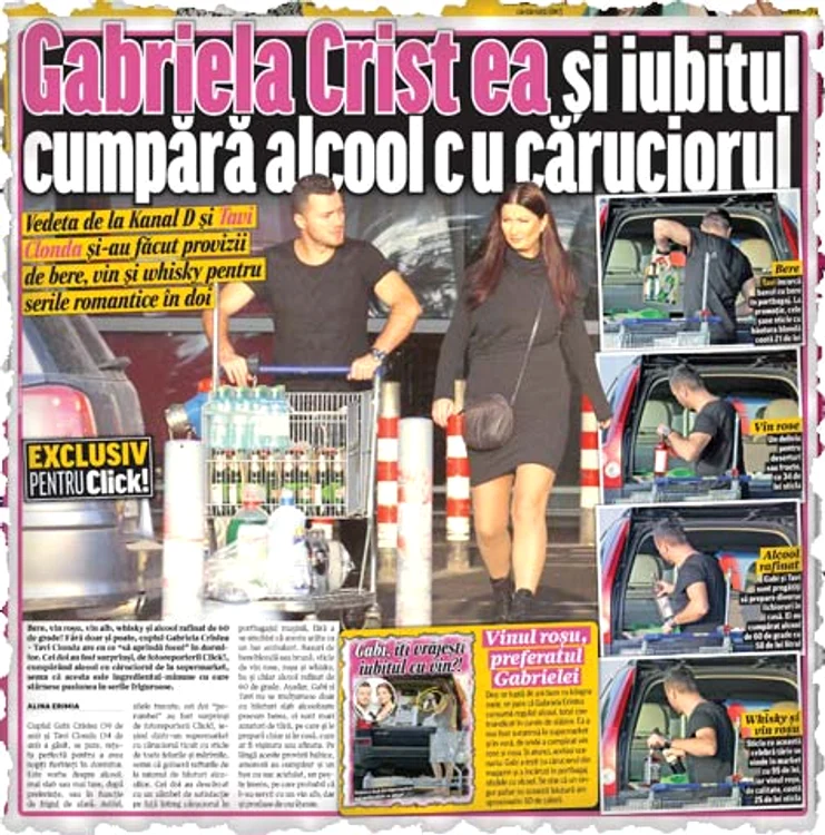 Luna trecută, Gabi  şi Tavi cărau alcool  cu căruciorul